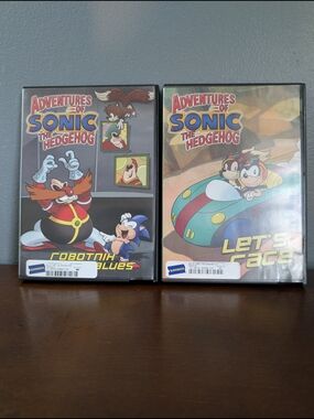 Vintage Sonic the Hedgehog Blockbuster Rental DVD Set 90's Pop Culture